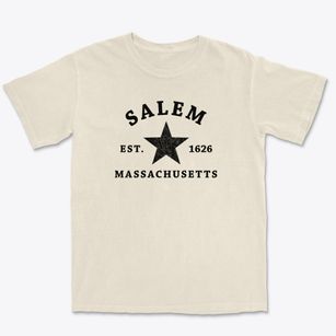 Salem Massachusetts Star Premium Heavyweight T-shirt