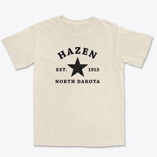 Hazen North Dakota Star Premium Heavyweight T-shirt