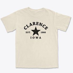Clarence Iowa Star Premium Heavyweight T-shirt