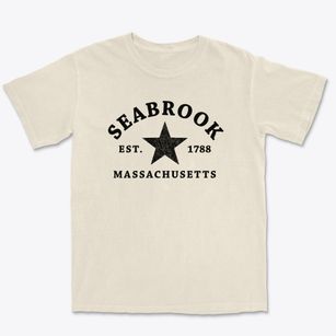 Seabrook Massachusetts Star Premium Heavyweight T-shirt