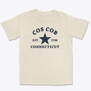 Cos Cob Connecticut Star Premium Heavyweight T-shirt