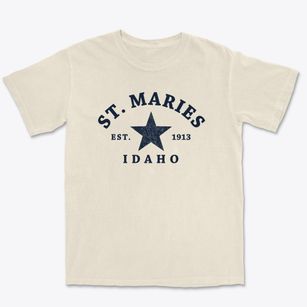 St. Maries Idaho Star Premium Heavyweight T-shirt