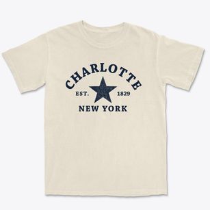 Charlotte New York Star Premium Heavyweight T-shirt