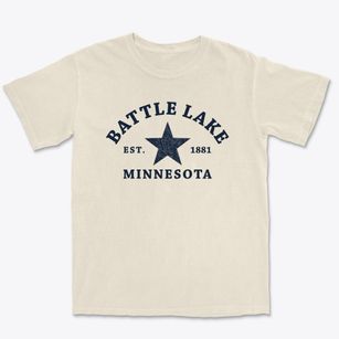 Battle Lake Minnesota Star Premium Heavyweight T-shirt