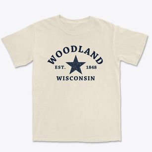 Woodland Wisconsin Star Premium Heavyweight T-shirt