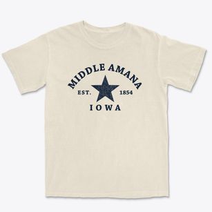 Middle Amana Iowa Star Premium Heavyweight T-shirt