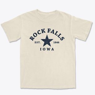 Rock Falls Iowa Star Premium Heavyweight T-shirt