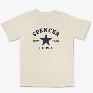 Spencer Iowa Star Premium Heavyweight T-shirt