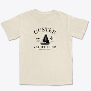 Custer Montana Yacht Club Premium Heavyweight T-shirt