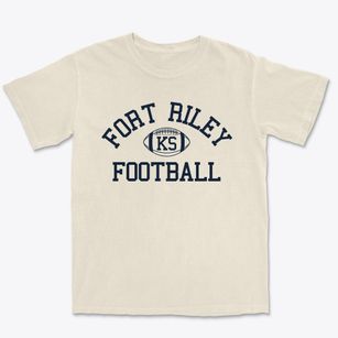 Fort Riley Kansas Football Premium Heavyweight T-shirt