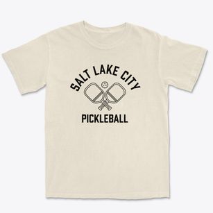 Salt Lake City Utah Pickleball Premium Heavyweight T-shirt