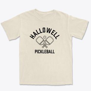 Hallowell Maine Pickleball Premium Heavyweight T-shirt