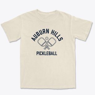 Auburn Hills Michigan Pickleball Premium Heavyweight T-shirt