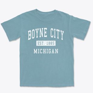 Boyne City Michigan Classic Established Premium Heavyweight T-shirt