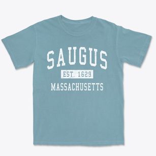 Saugus Massachusetts Classic Established Premium Heavyweight T-shirt