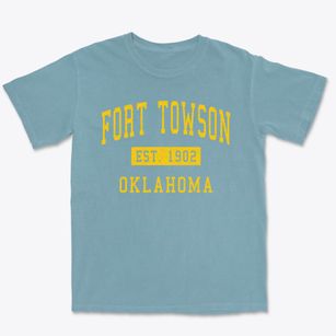 Fort Towson Oklahoma Classic Established Premium Heavyweight T-shirt