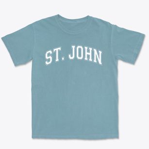 St John Nepomucene Parish Varsity Arch Premium Heavyweight T-shirt