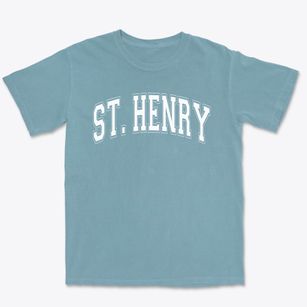 Saint Henry Catholic Elementary School Varsity Arch Premium Heavyweight T-shirt