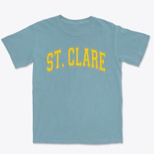 Saint Clare Of Assisi School Varsity Arch Premium Heavyweight T-shirt