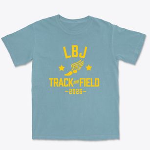 Lyndon B. Johnson High School Track and Field Premium Heavyweight T-shirt