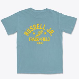 Russell Jr. High School Track and Field Premium Heavyweight T-shirt