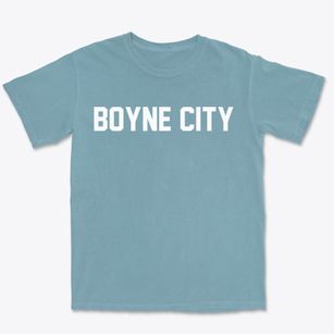 Boyne City Michigan Classic Block Premium Heavyweight T-shirt