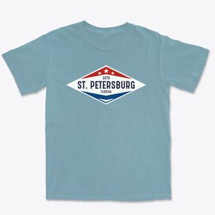 St. Petersburg Florida Diamond Star Premium Heavyweight T-shirt