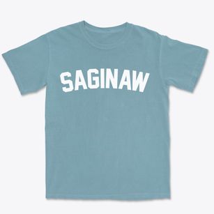 Saginaw Michigan Classic Curve Premium Heavyweight T-shirt