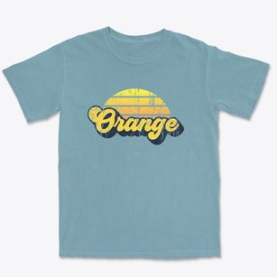 Orange California Sublime Sunset Premium Heavyweight T-shirt