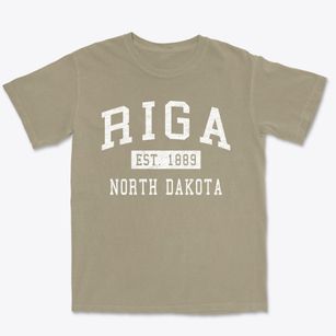 Riga North Dakota Classic Established Premium Heavyweight T-shirt