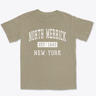North Merrick New York Classic Established Premium Heavyweight T-shirt