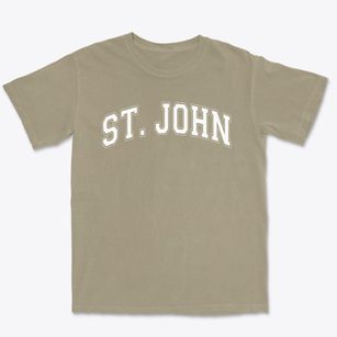Saint John The Evangelist School Varsity Arch Premium Heavyweight T-shirt