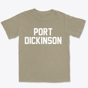 Port Dickinson New York Classic Block Premium Heavyweight T-shirt