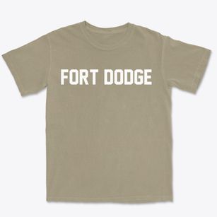 Fort Dodge Iowa Classic Block Premium Heavyweight T-shirt