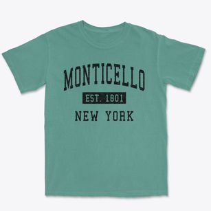 Monticello New York Classic Established Premium Heavyweight T-shirt