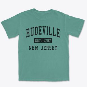 Rudeville New Jersey Classic Established Premium Heavyweight T-shirt