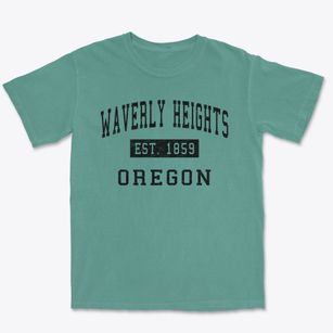 Waverly Heights Oregon Classic Established Premium Heavyweight T-shirt
