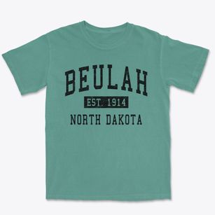 Beulah North Dakota Classic Established Premium Heavyweight T-shirt