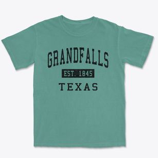 Grandfalls Texas Classic Established Premium Heavyweight T-shirt