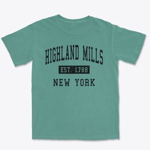 Highland Mills New York Classic Established Premium Heavyweight T-shirt