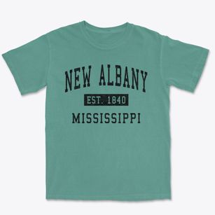 New Albany Mississippi Classic Established Premium Heavyweight T-shirt