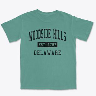 Woodside Hills Delaware Classic Established Premium Heavyweight T-shirt