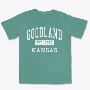 Goodland Kansas Classic Established Premium Heavyweight T-shirt