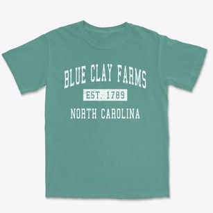 Blue Clay Farms North Carolina Classic Established Premium Heavyweight T-shirt