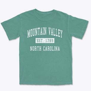 Mountain Valley North Carolina Classic Established Premium Heavyweight T-shirt