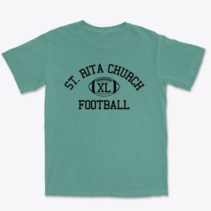 St. Rita Catholic Church Classic Football Premium Heavyweight T-shirt