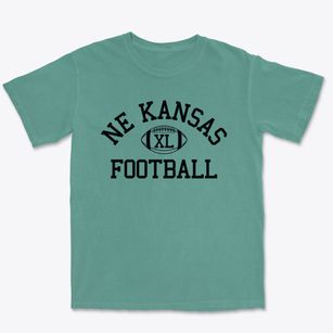 Northeast Kansas Homeschool Classic Football Premium Heavyweight T-shirt