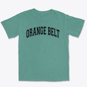 Orange Belt Christian School Varsity Arch Premium Heavyweight T-shirt