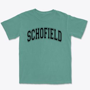 Schofield Elementary School Varsity Arch Premium Heavyweight T-shirt