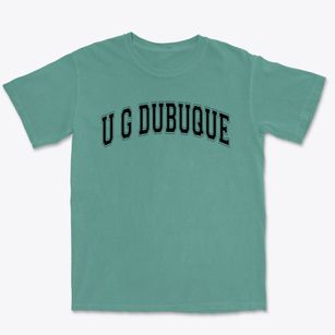 U G Dubuque Elementary School Varsity Arch Premium Heavyweight T-shirt